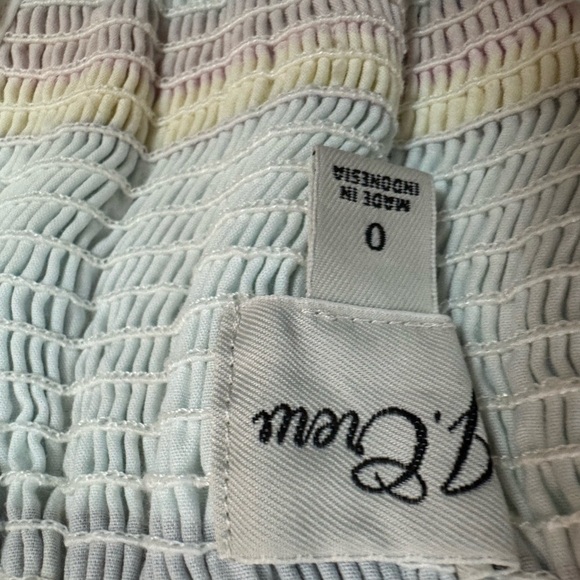 J. Crew Tiered midi dress in seersucker ribbons Summer Fun Rainbow Stripe 0. E10 - Picture 17 of 17